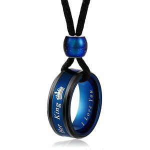 NEW Couple Necklaces for Him and Her Stainless Steel His Queen Her King …